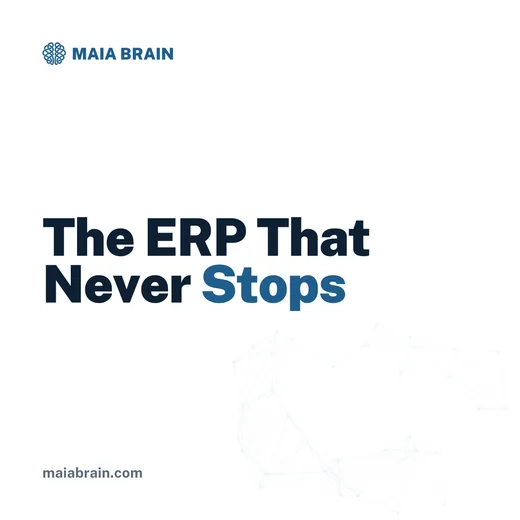 The ERP That Never Stops — 1080x1080
